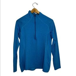 Patagonia Performance Baselayer Capilene Blue Half Zip Womens Medium